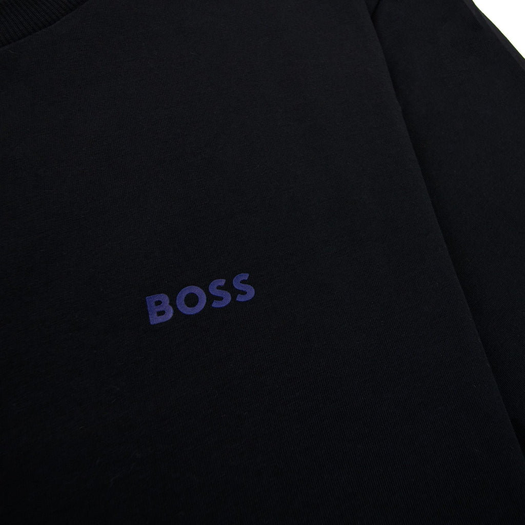 Hugo Boss Contrast Printed Logo Tee Black 004