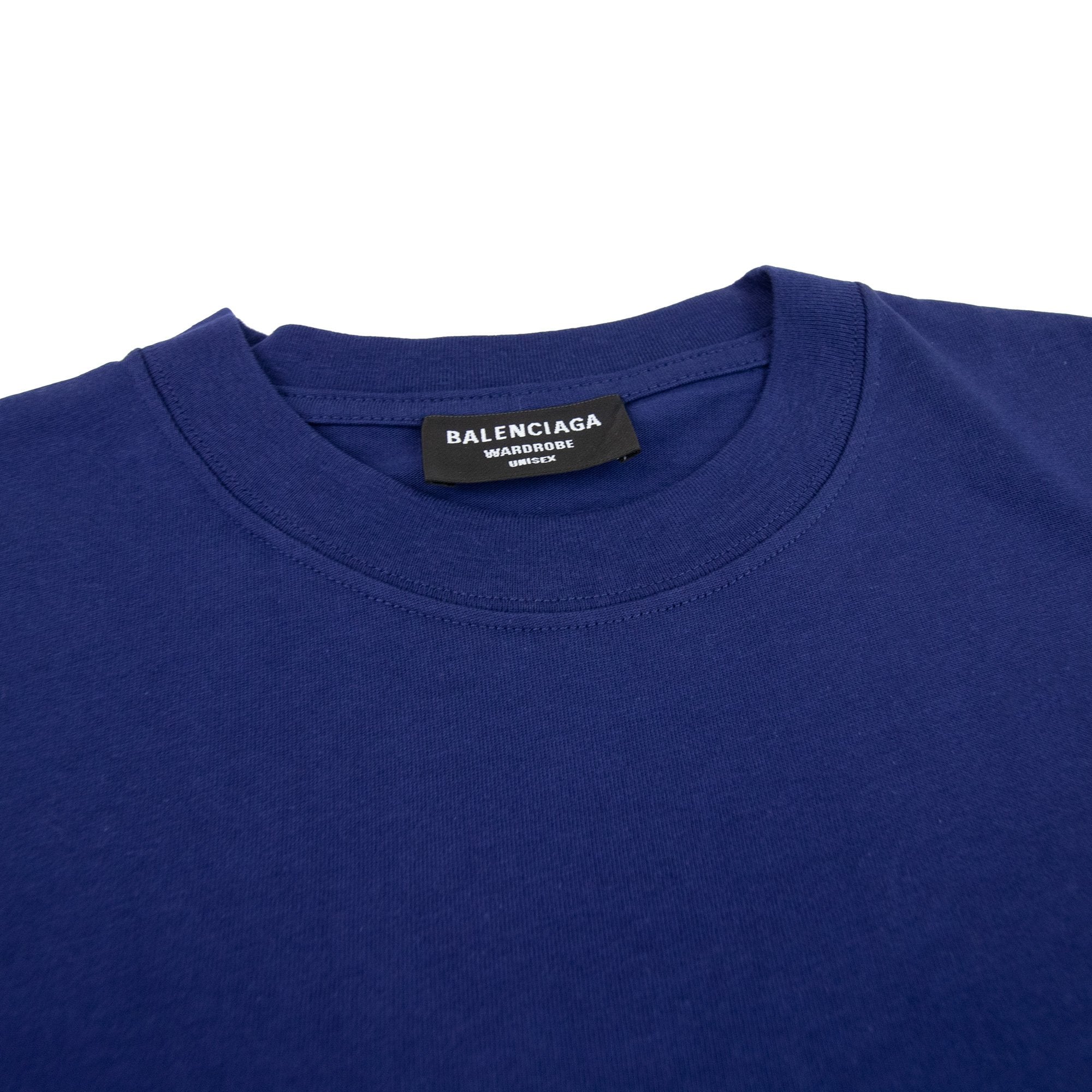Balenciaga Political Campaign Embroidery T-shirt Blue 1195