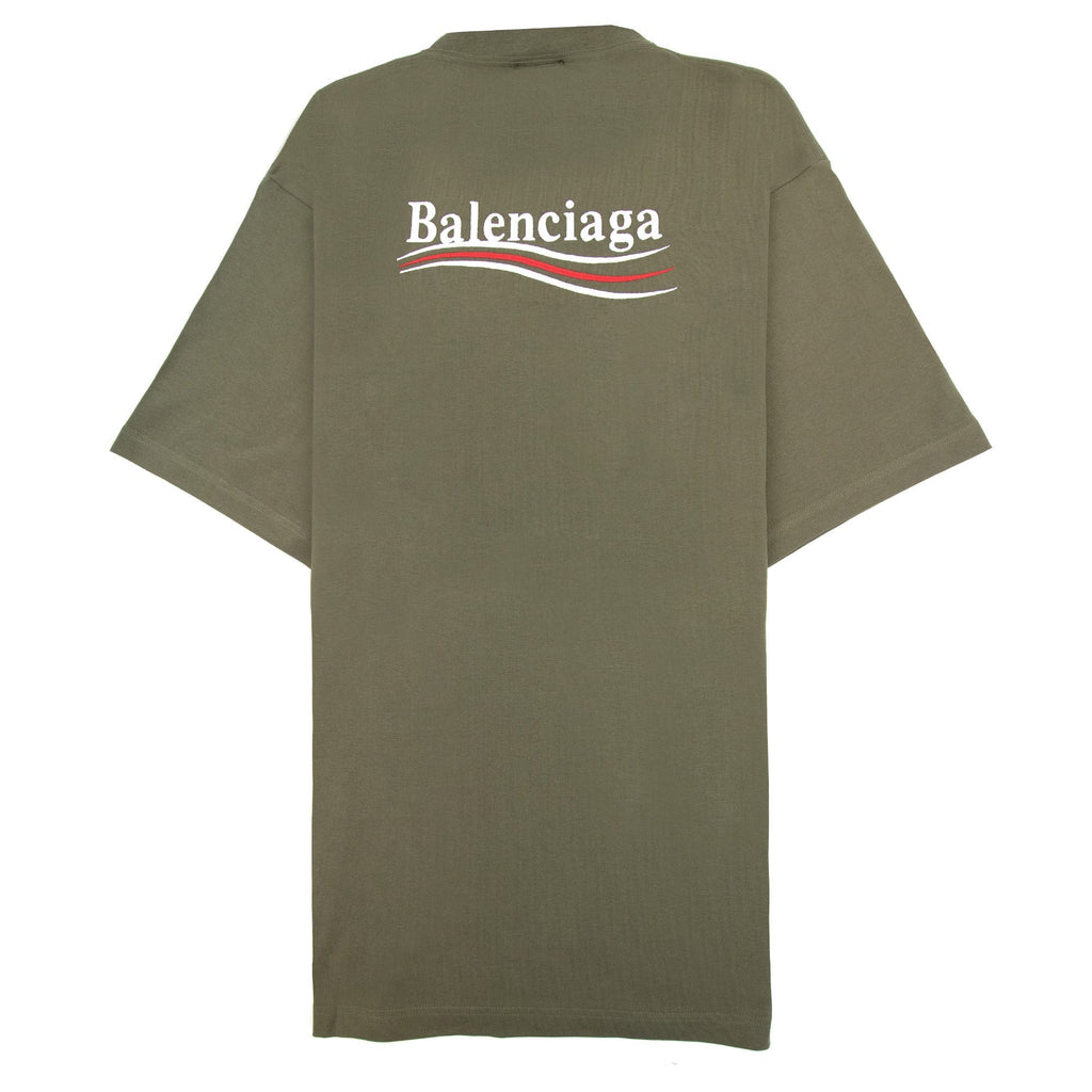 Balenciaga Political Campaign Embroidery T-shirt Khaki 2463