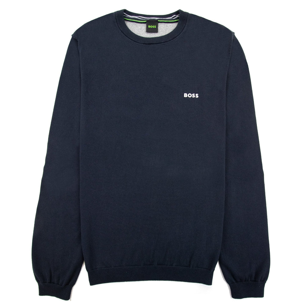 Hugo Boss Rallo Curved Logo Sweater Navy 402