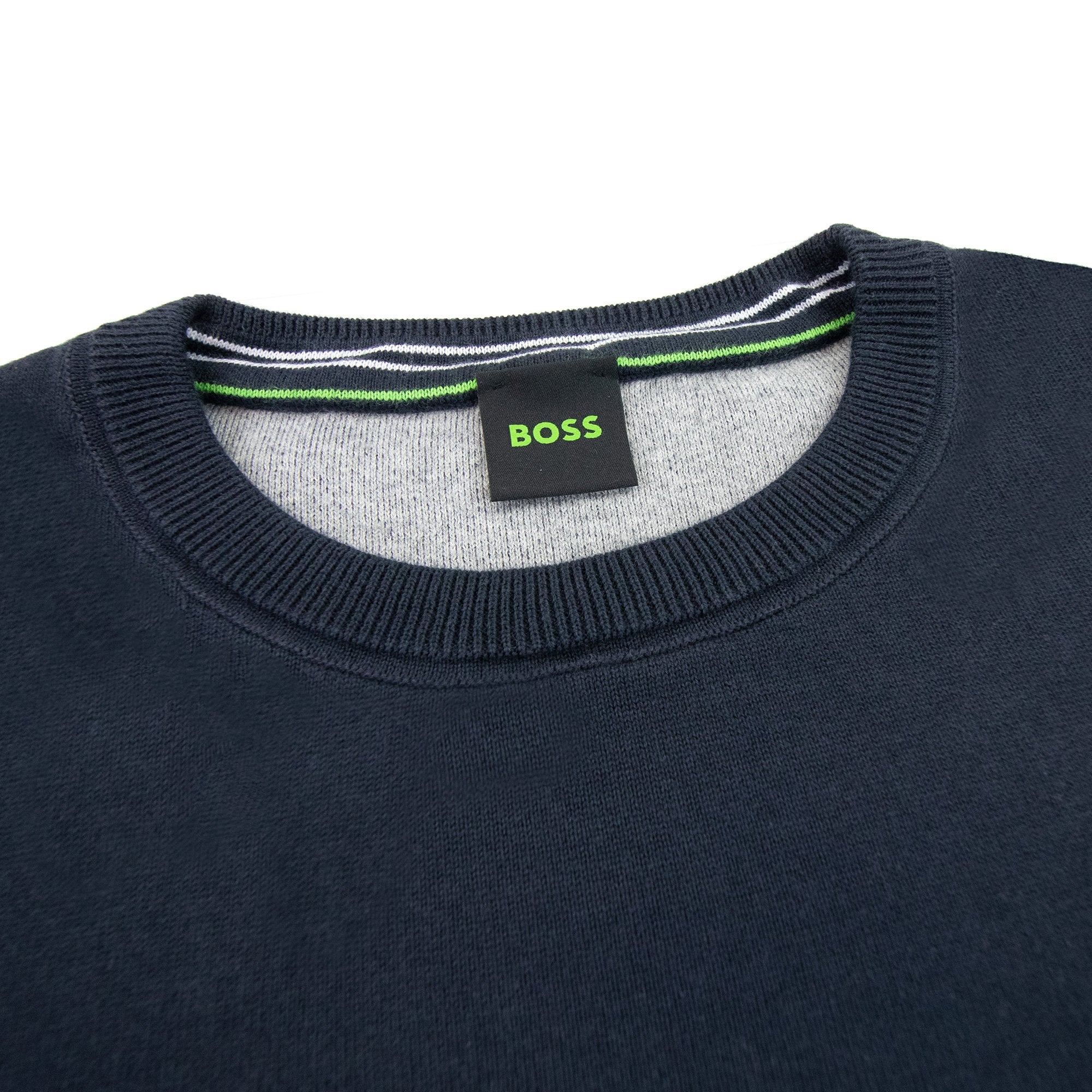 Hugo Boss Rallo Curved Logo Sweater Navy 402