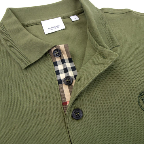 Burberry Manzoni Monogram Pique Polo Olive