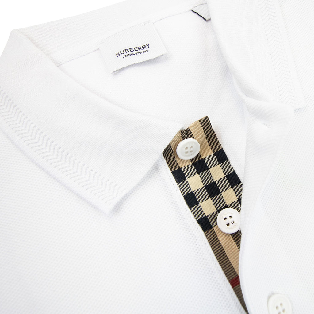 Burberry Manzoni Monogram Pique Polo White