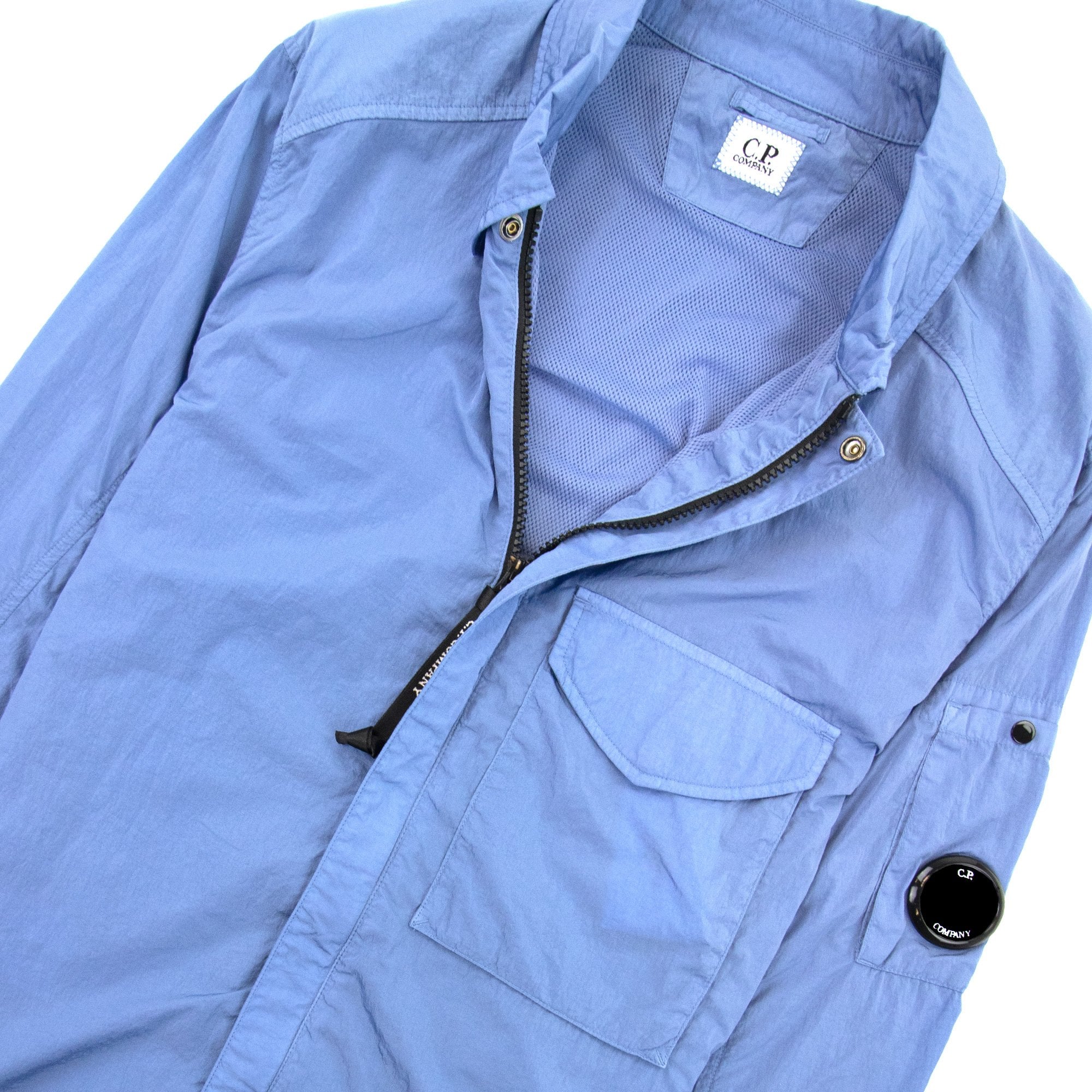 Cp Company Chrome-r Zip Overshirt Riviera Blue 818