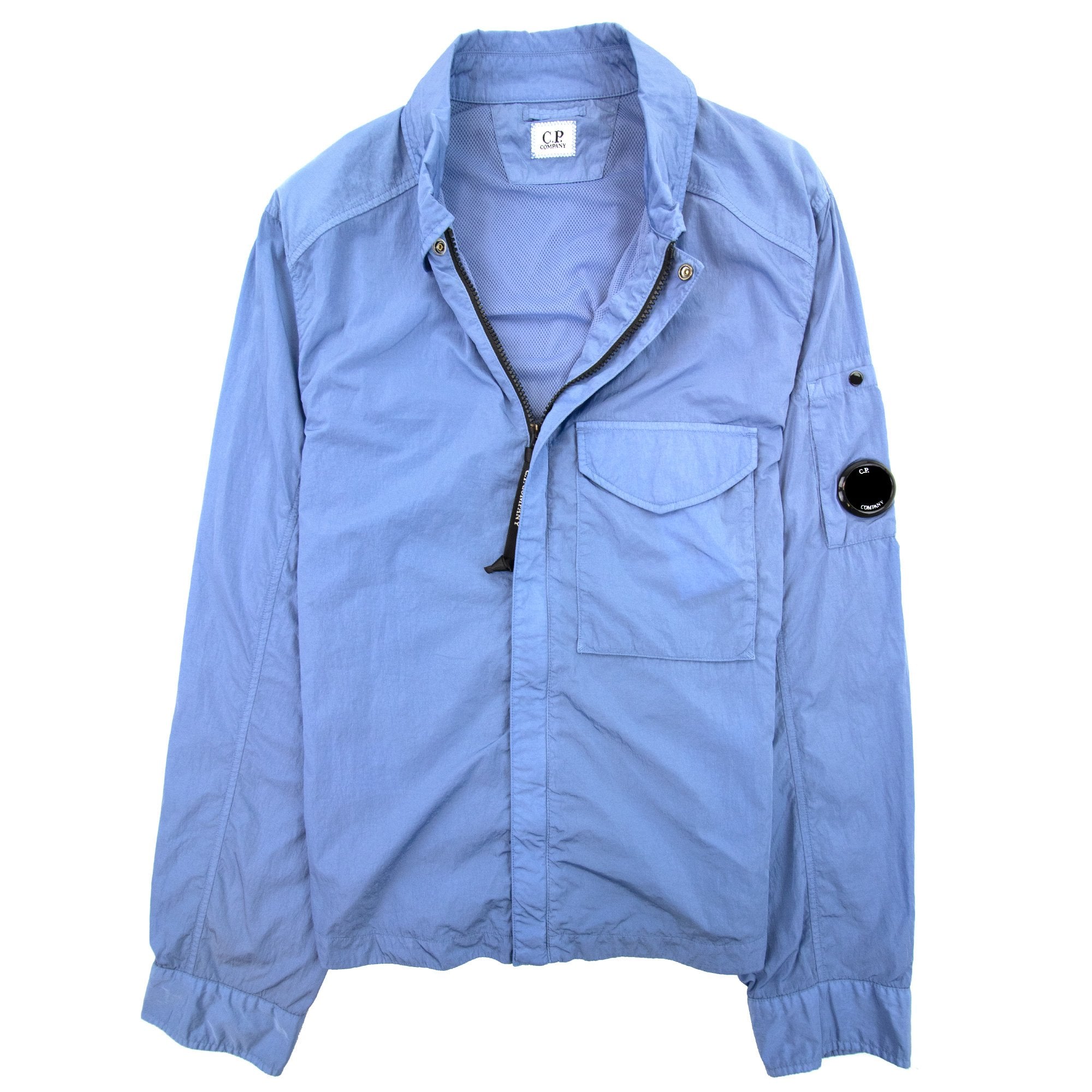 Cp Company Chrome-r Zip Overshirt Riviera Blue 818