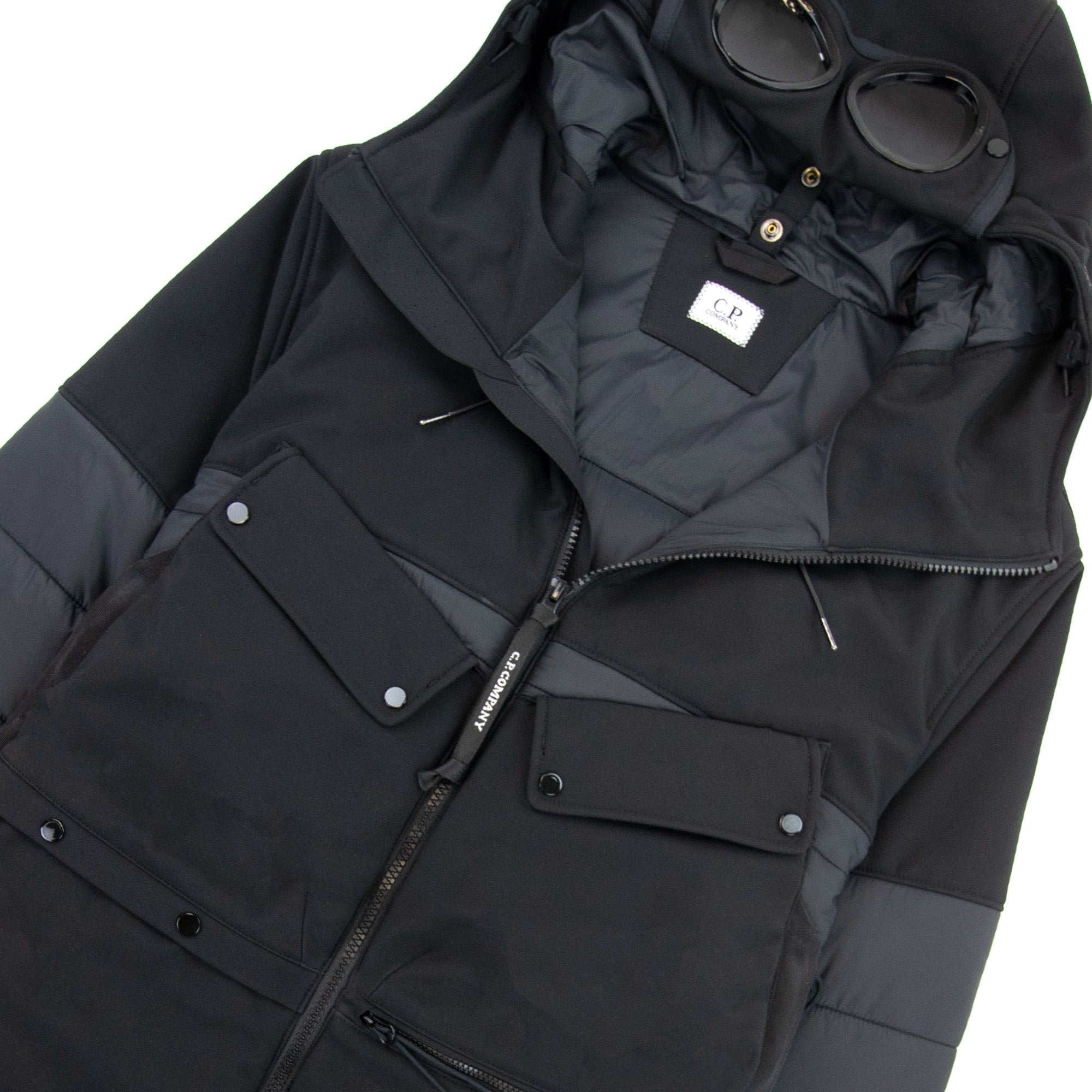 Cp Company Cp Shell R Mixed Goggle Jacket Black 999