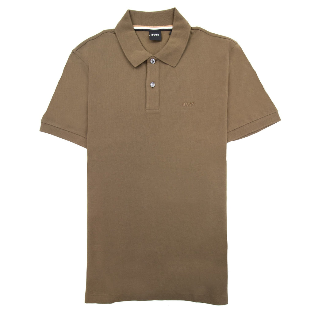 Hugo Boss Pallas Embroidered Logo S/s Polo Dark Brown 361
