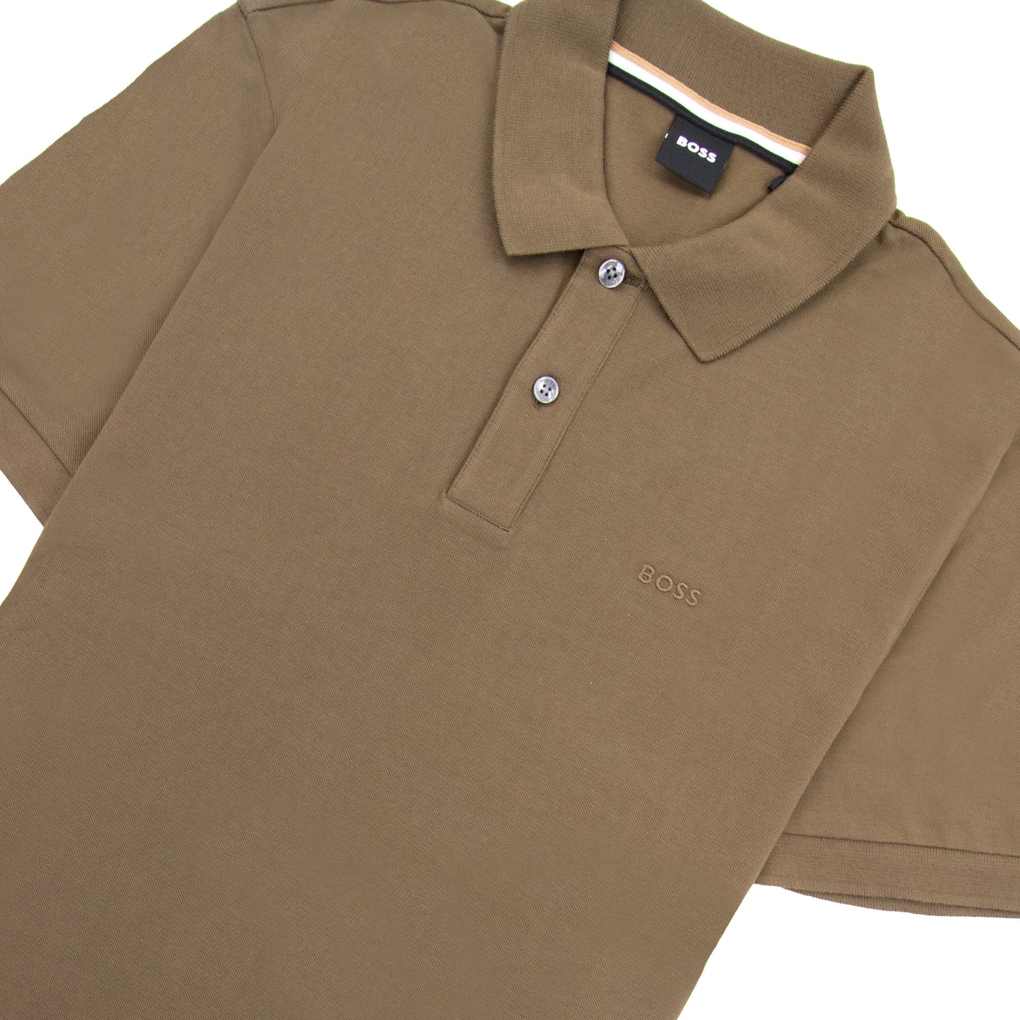Hugo Boss Pallas Embroidered Logo S/s Polo Dark Brown 361