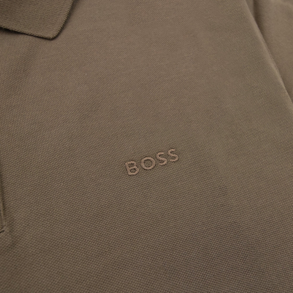 Hugo Boss Pallas Embroidered Logo S/s Polo Dark Brown 361
