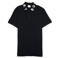 Burberry Ryland Block Collar Writing Polo Black