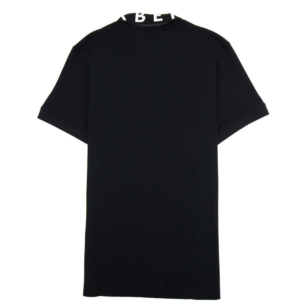 Burberry Ryland Block Collar Writing Polo Black