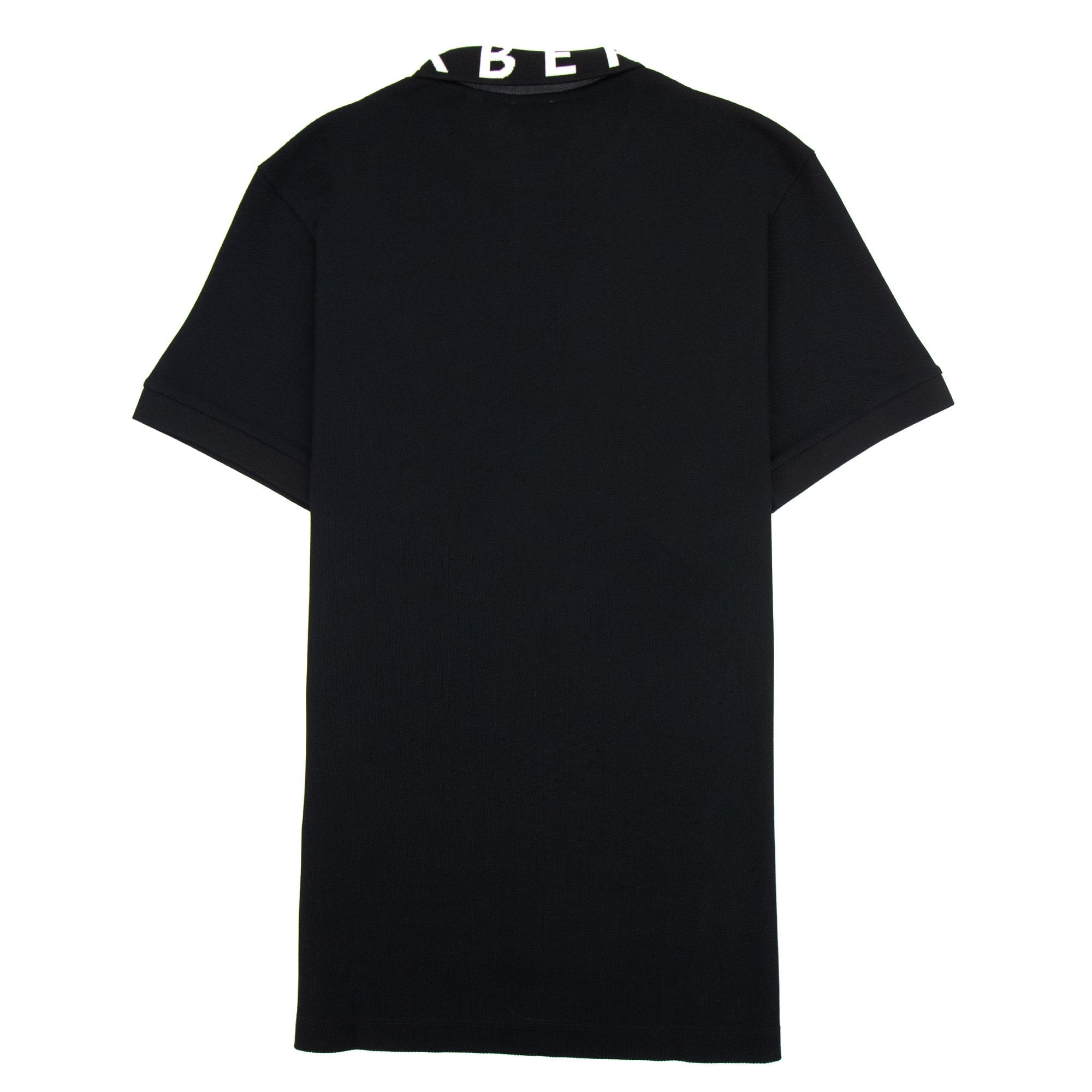 Burberry Ryland Block Collar Writing Polo Black