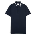 Burberry Ryland Block Collar Writing Polo Navy
