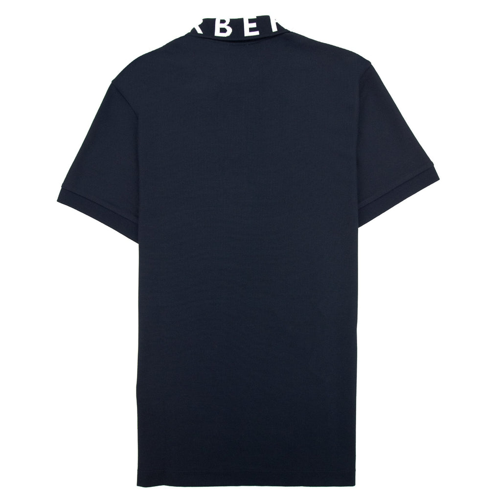 Burberry Ryland Block Collar Writing Polo Navy
