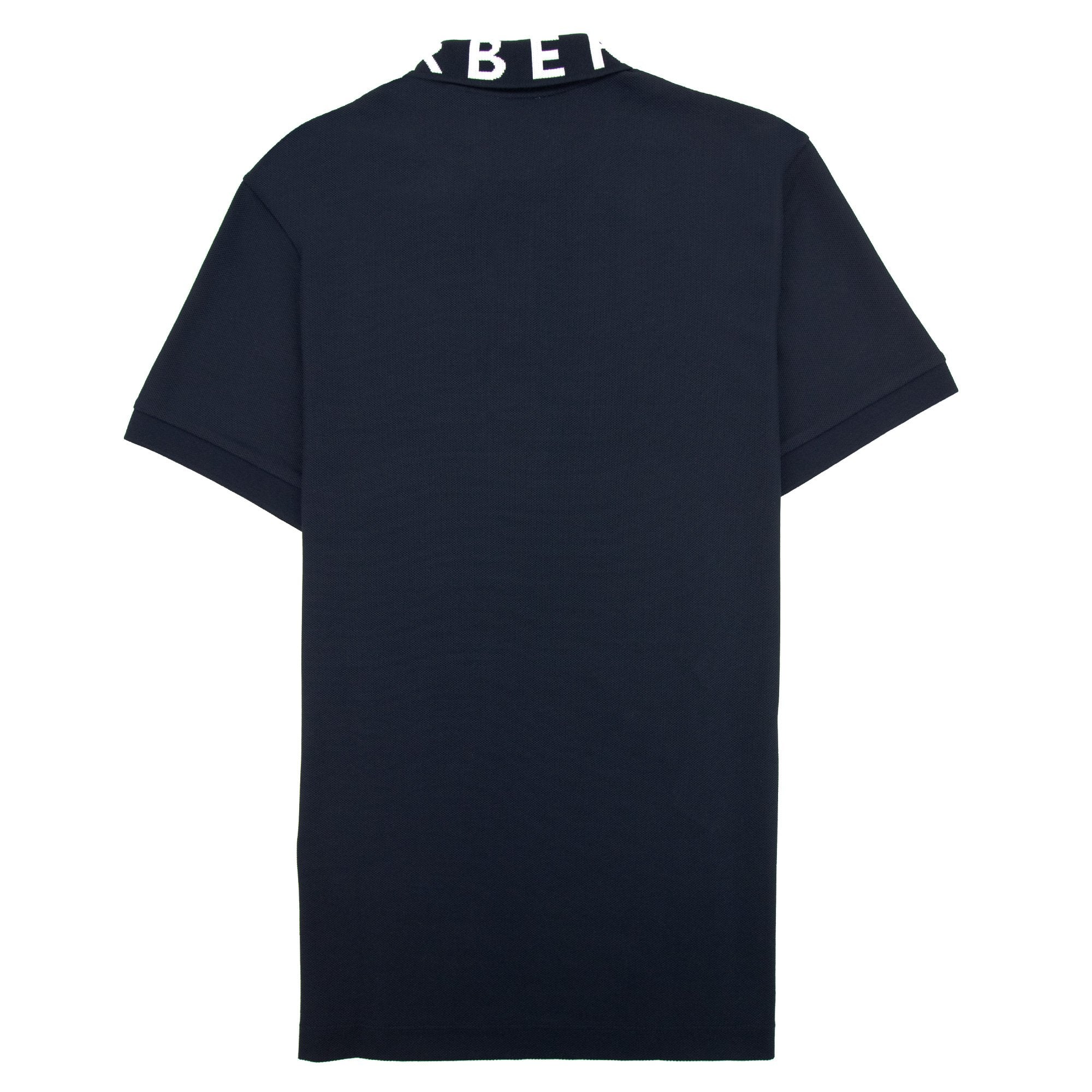 Burberry Ryland Block Collar Writing Polo Navy