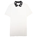Burberry Ryland Block Collar Writing Polo White