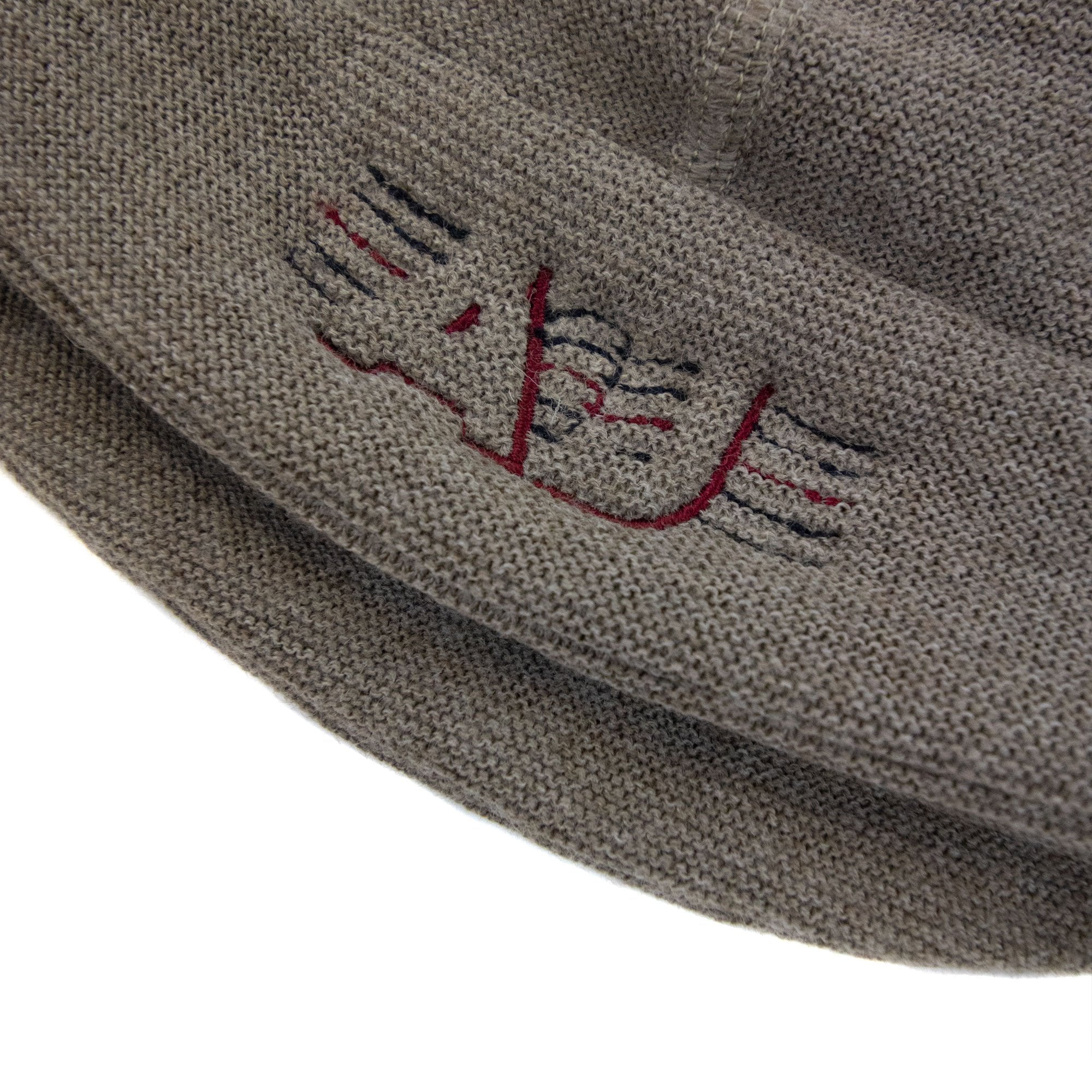 Armani Jeans Logo Cotton Beanie Beige