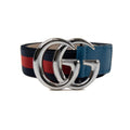 Gucci Junior Gg Web Logo Belt Turquoise/red
