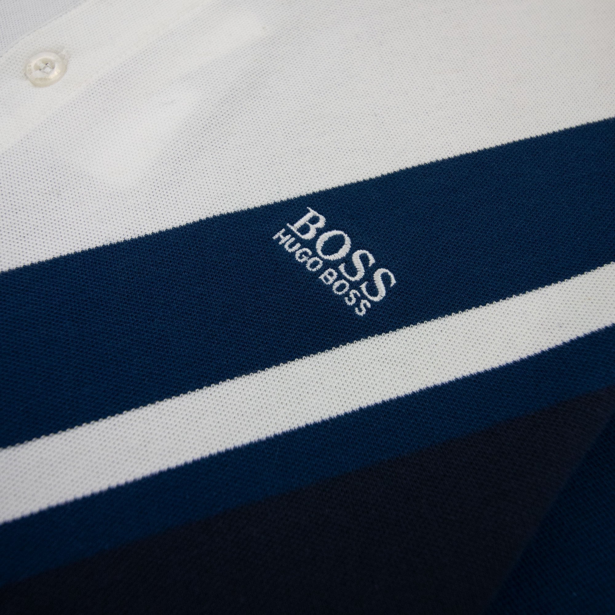 Hugo Boss Kids' Basic Logo S/s Polo White/blue