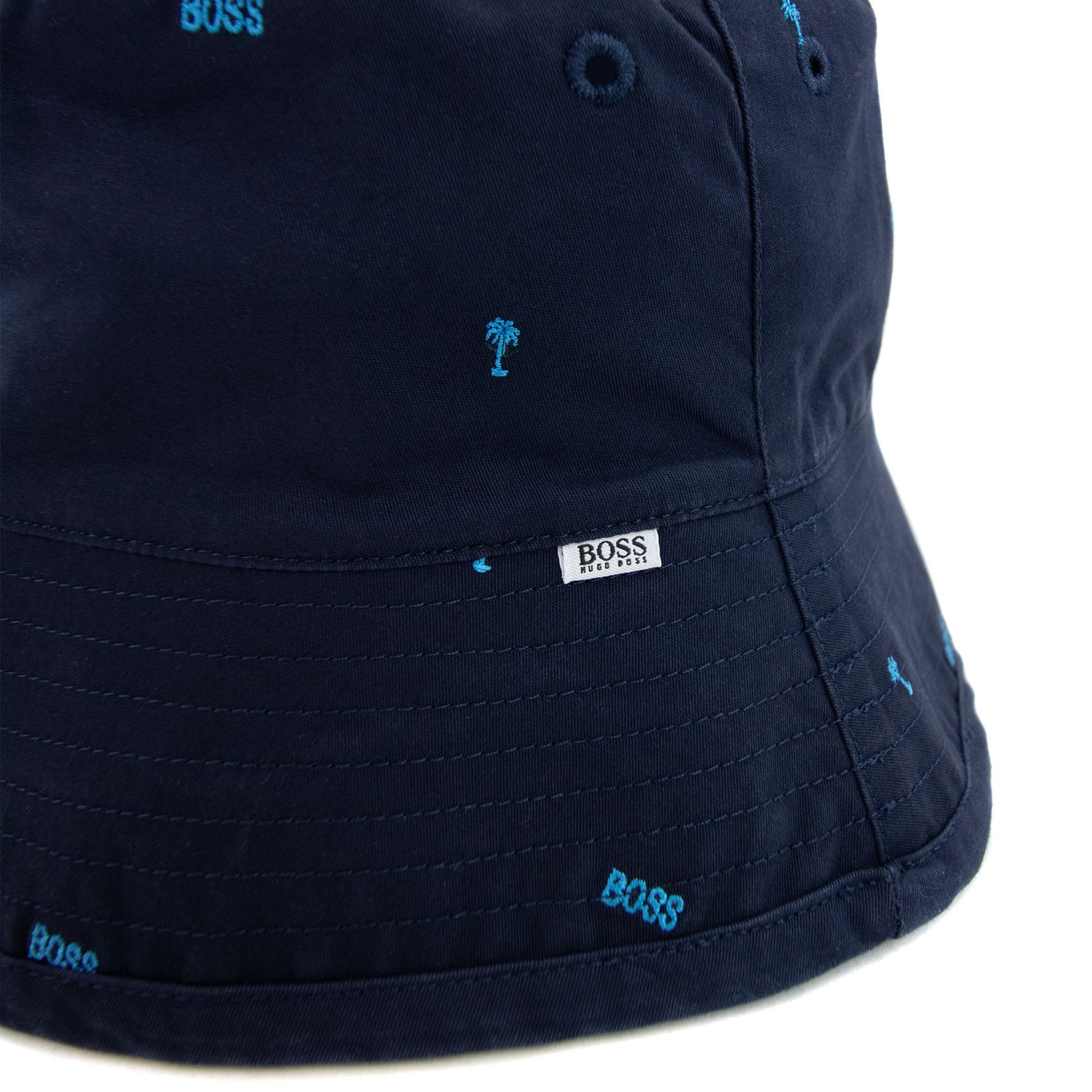 Hugo Boss Kids' Reversible Logo Hat Navy