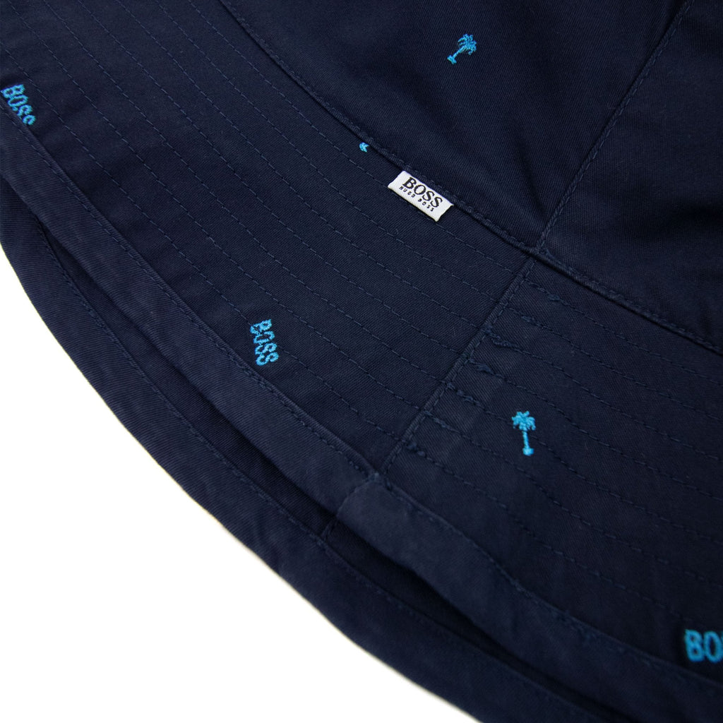 Hugo Boss Kids' Reversible Logo Hat Navy