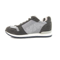 Armani Junior Eagle Logo Leather Sneakers Grigio Grey