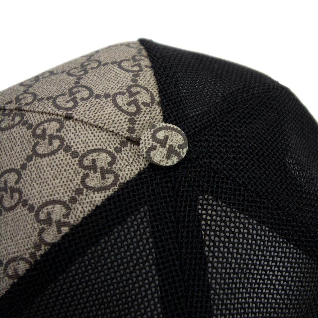 Gucci Tiger Mesh Monogram Cap Beige
