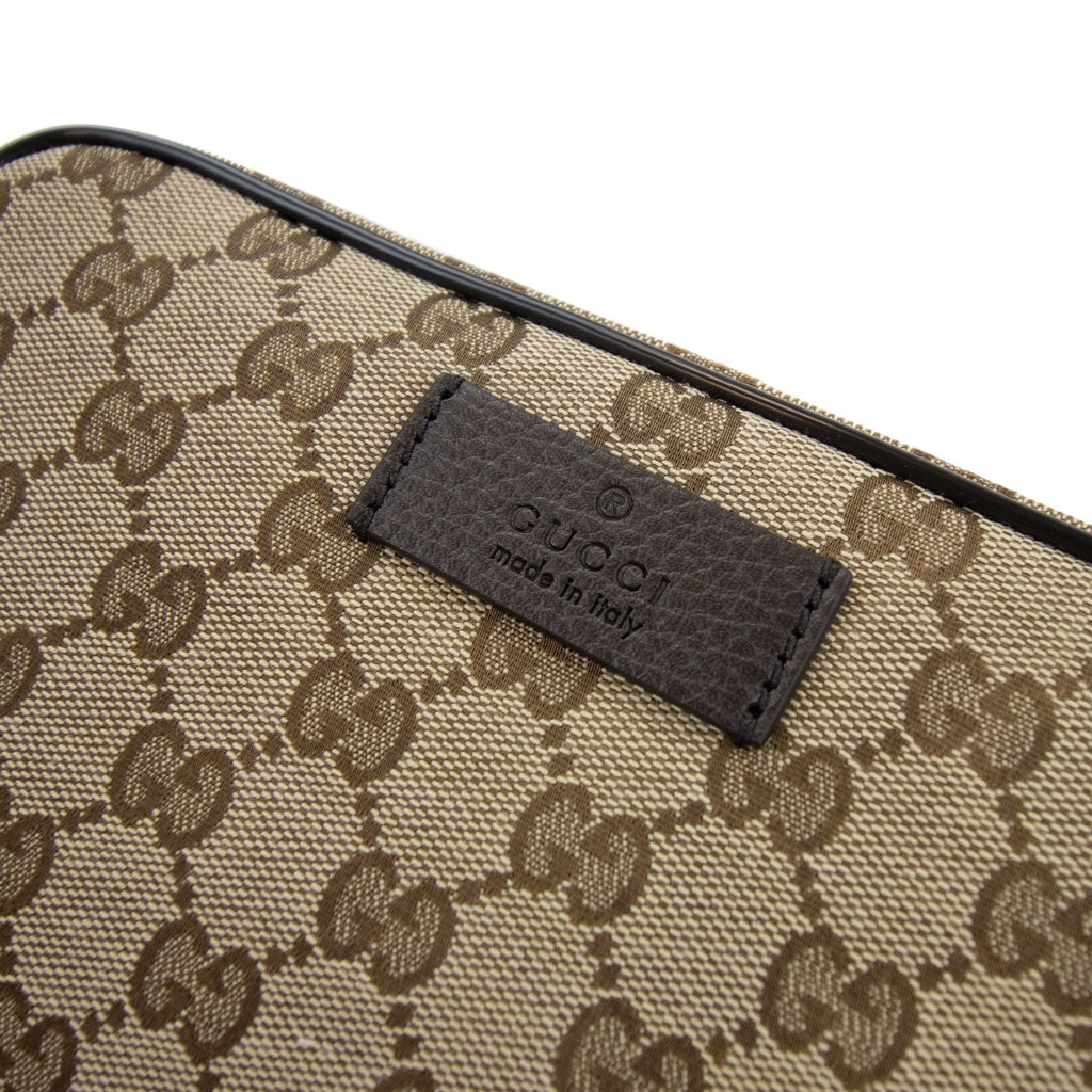 Gucci Gg Monogram Canvas Belt Bag Beige
