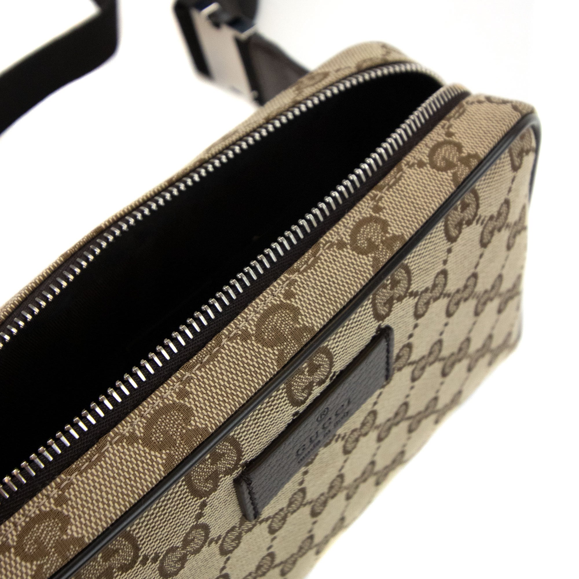 Gucci Gg Monogram Canvas Belt Bag Beige