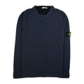 Stone Island 559a1 V Neck Knitted Jumper Navy Blue V0024
