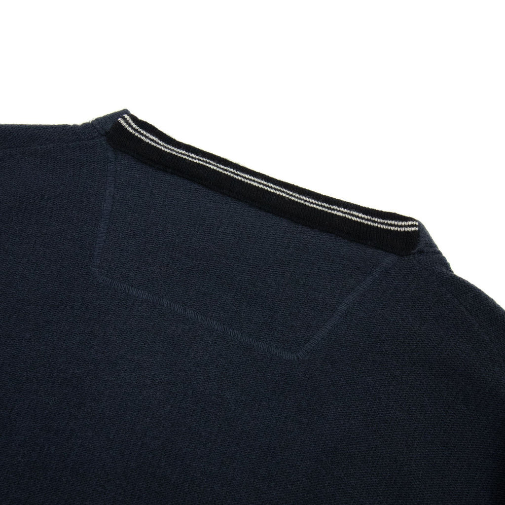 Stone Island 559a1 V Neck Knitted Jumper Navy Blue V0024