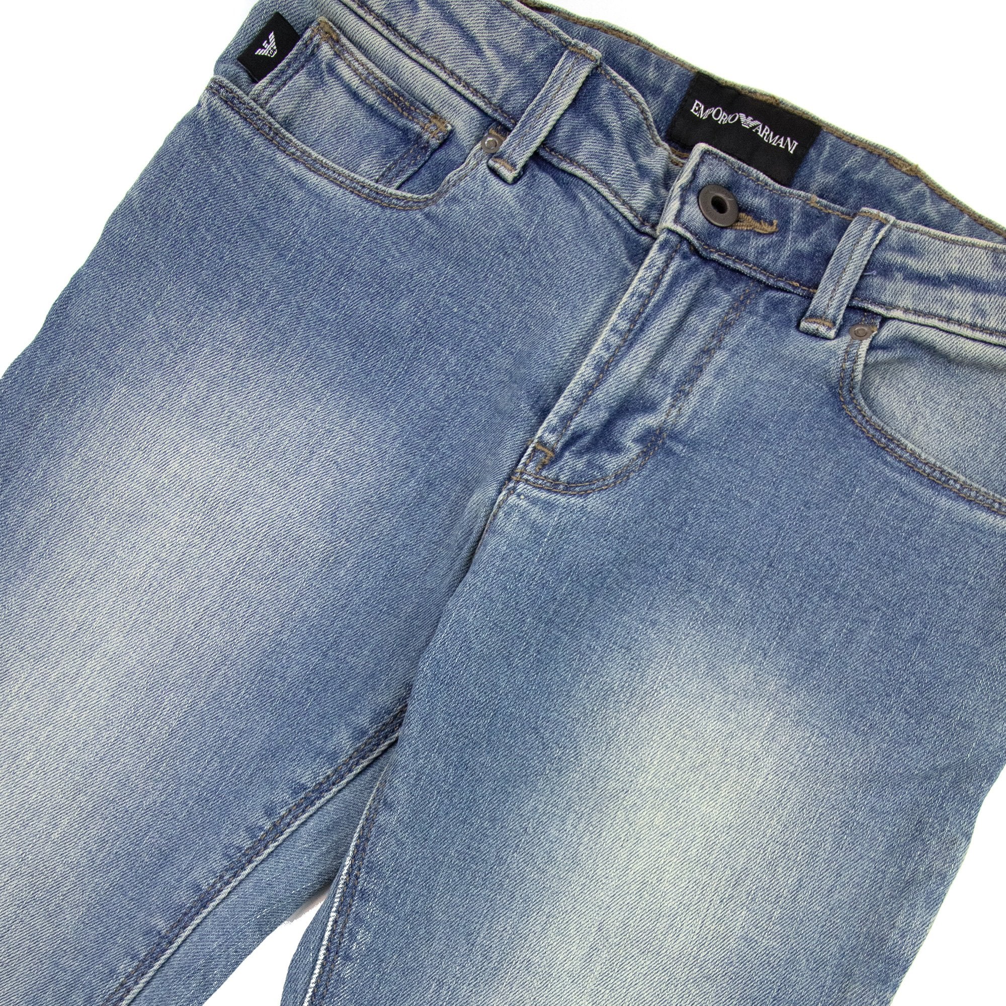 Emporio Armani Jnr Eagle 5 Pocket Jean Denim