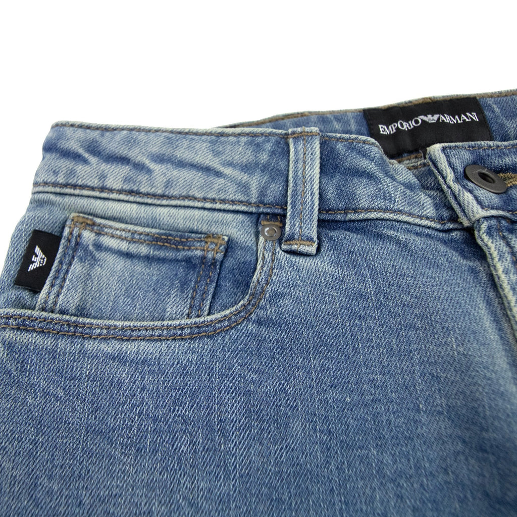 Emporio Armani Jnr Eagle 5 Pocket Jean Denim