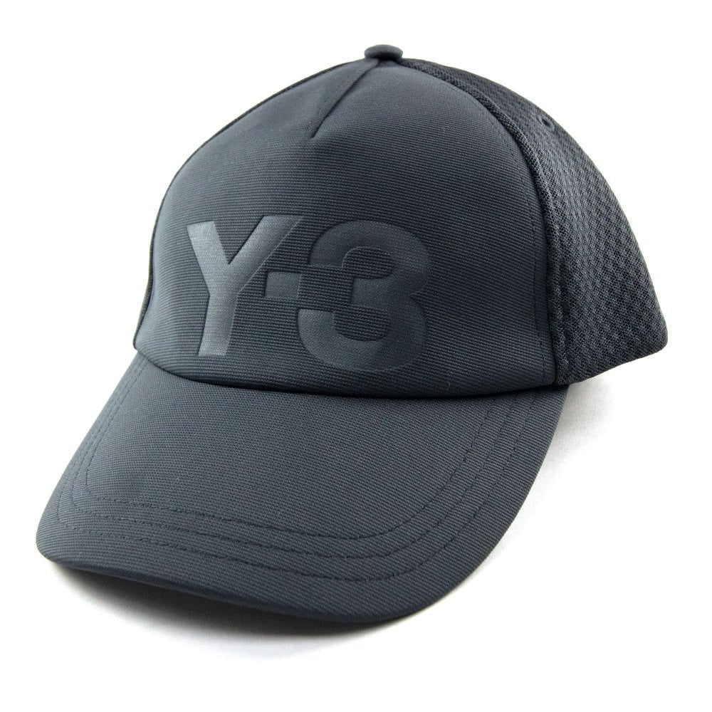 Y-3 Logo Trucker Cap Grey