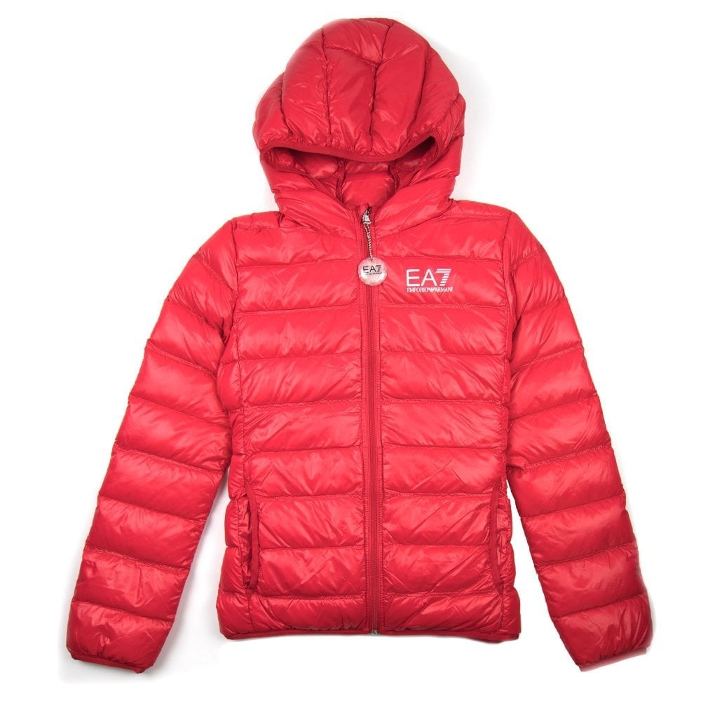 Ea7 Puffa Jacket Racing Red