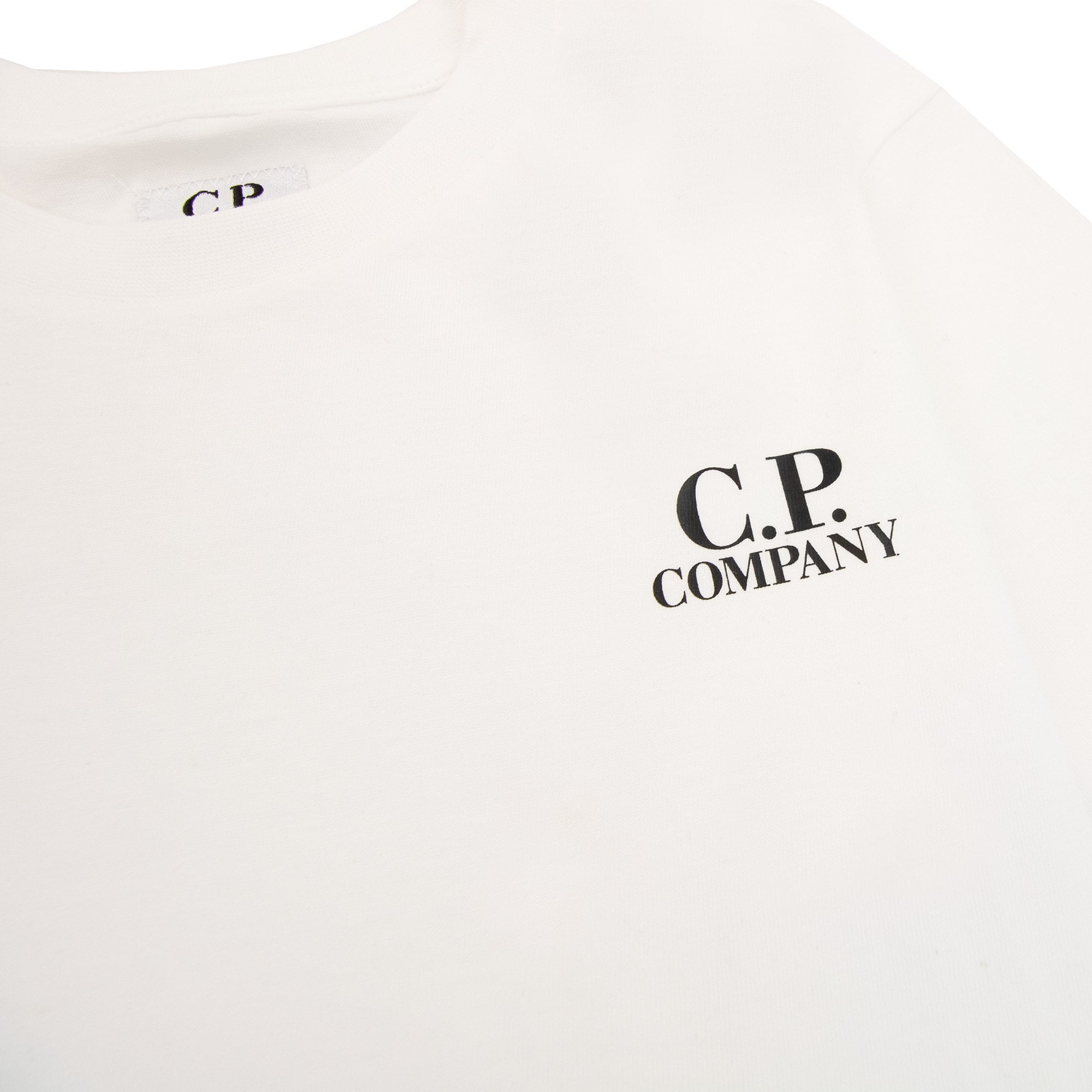 Cp Company Undersixteen Side Logo Print T Shirt White