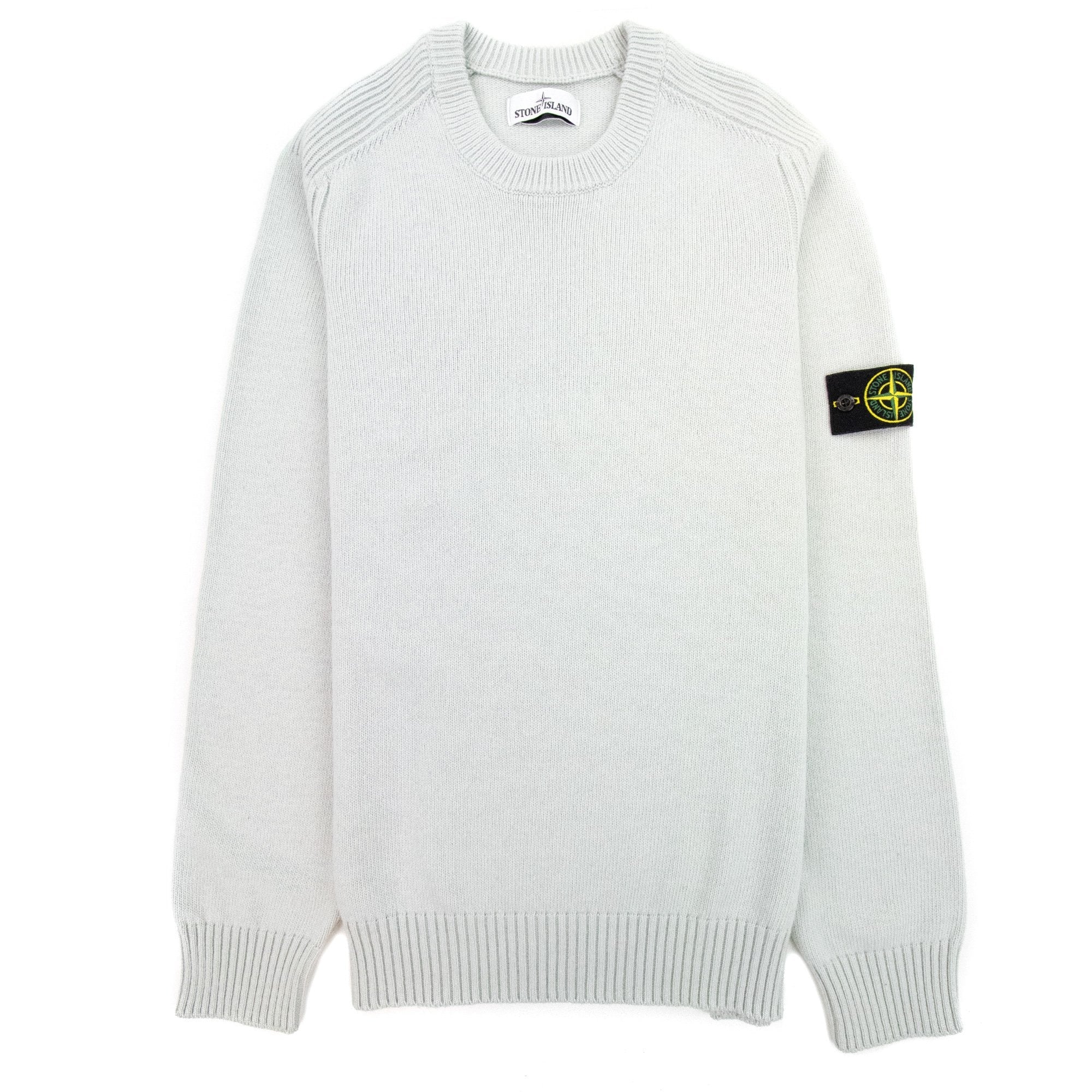 Stone Island Knitted Wool Sweater Light Green V0064