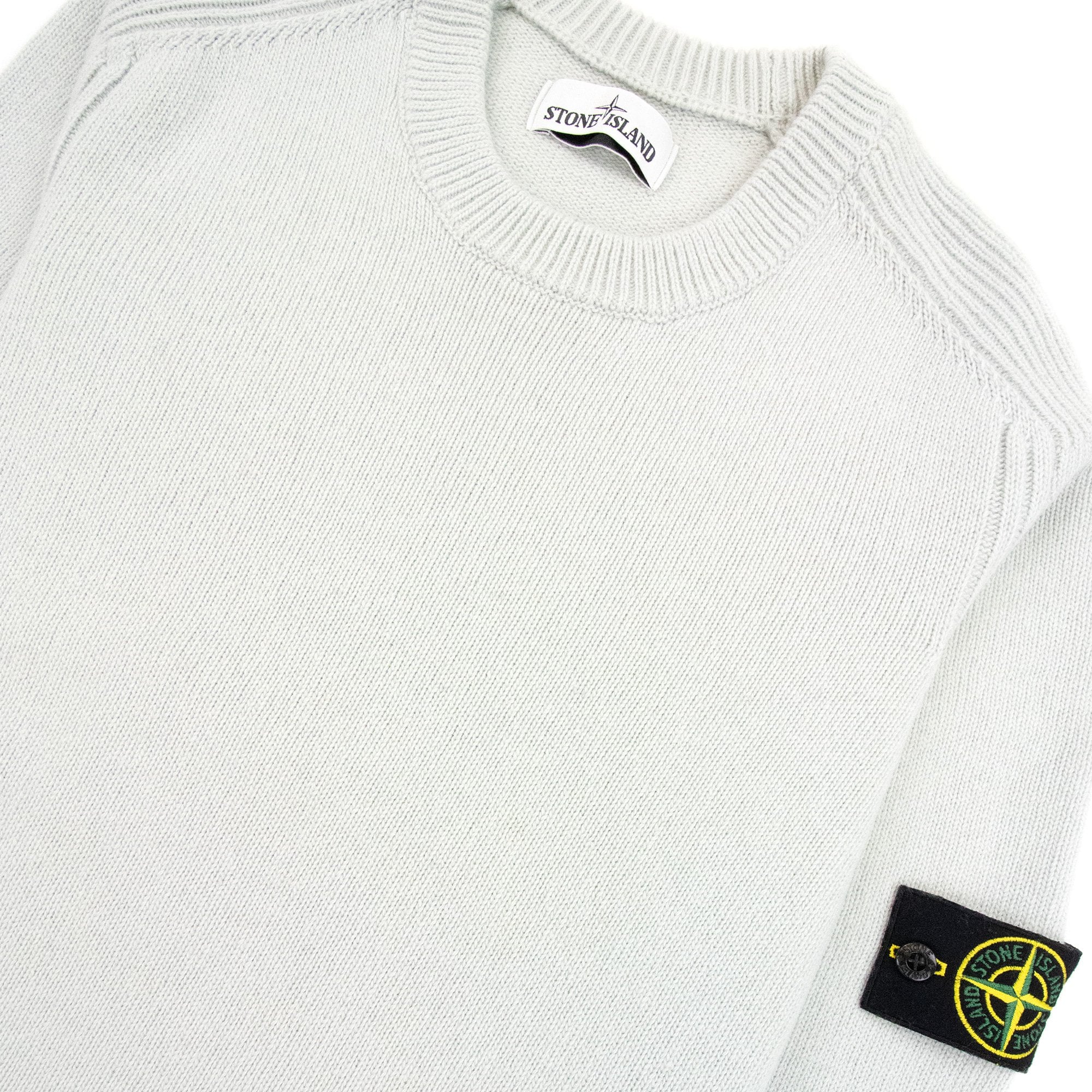 Stone Island Knitted Wool Sweater Light Green V0064