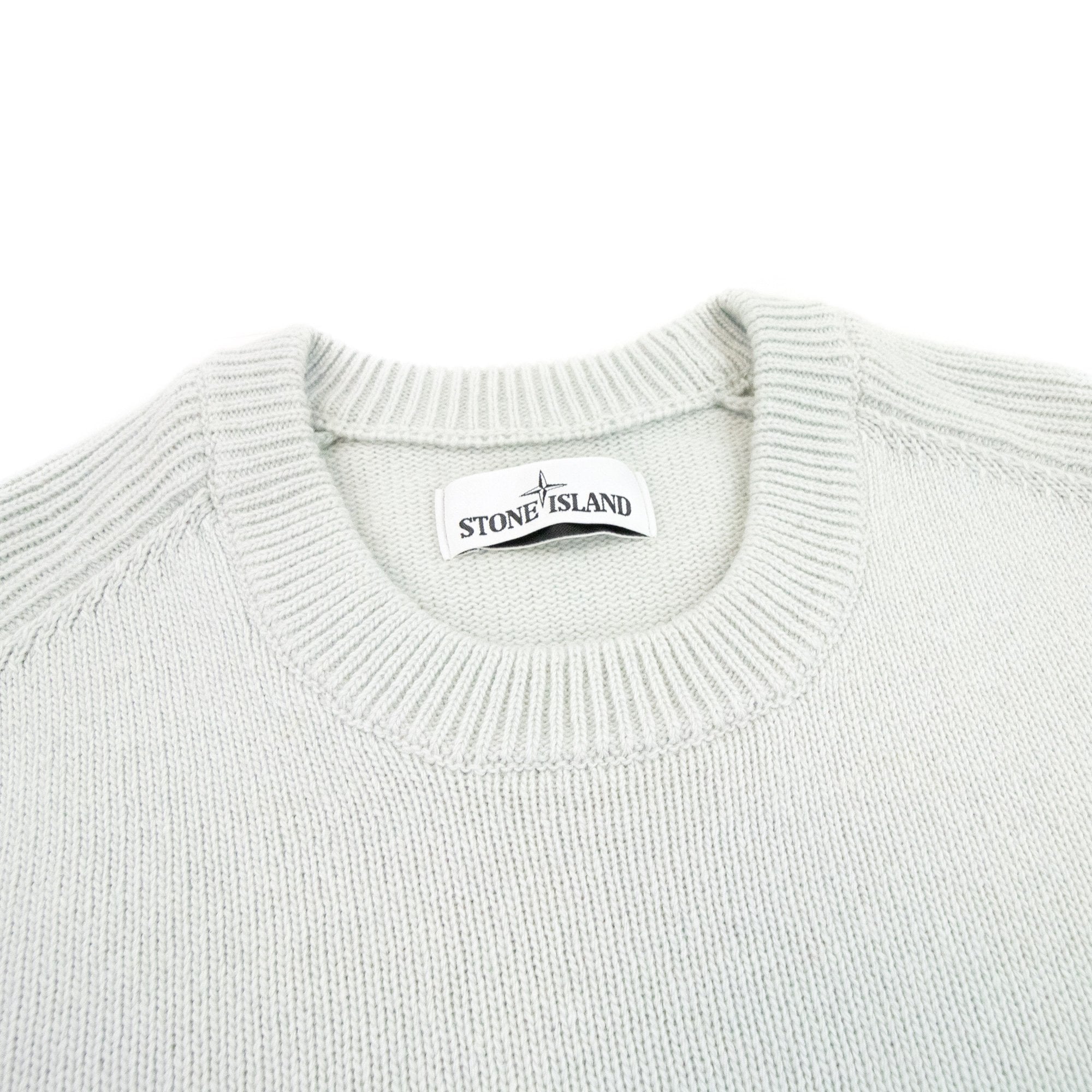Stone Island Knitted Wool Sweater Light Green V0064