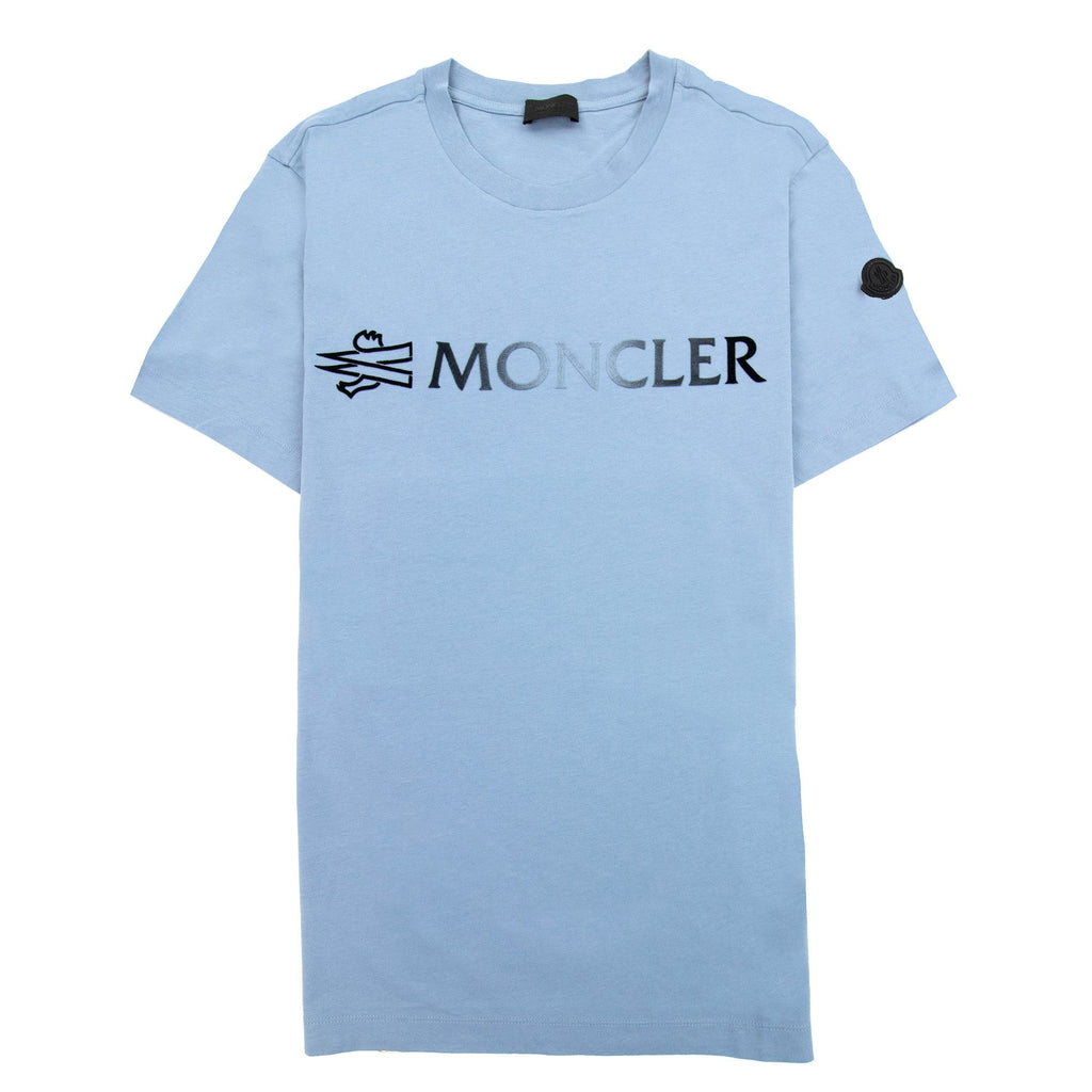 Moncler Logo S/s T Shirt Powder Blue 715