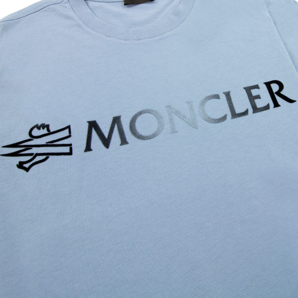 Moncler Logo S/s T Shirt Powder Blue 715