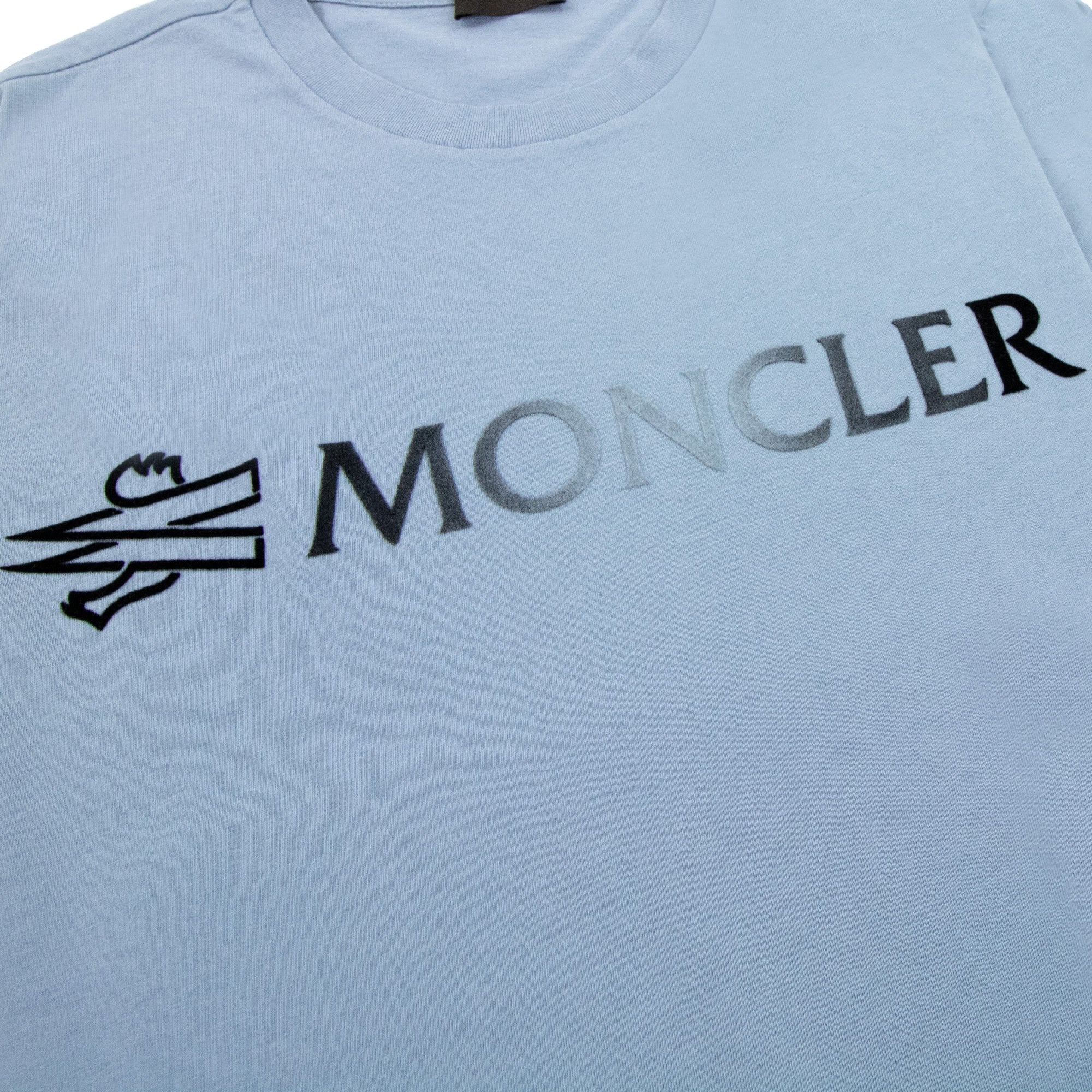 Moncler Logo S/s T Shirt Powder Blue 715
