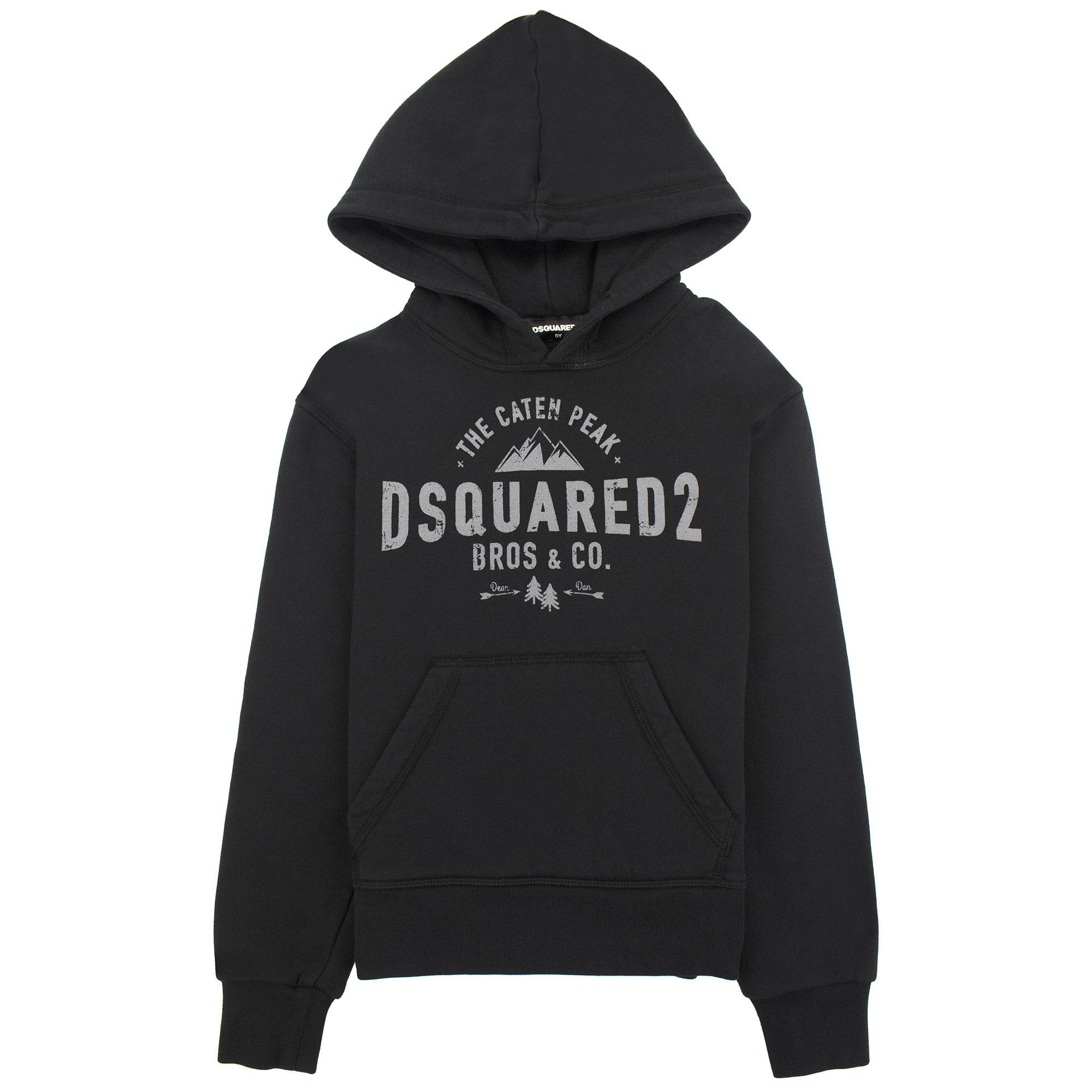 Dsqaured2 Kids The Caten Peak Hoodied Sweatshirt Black