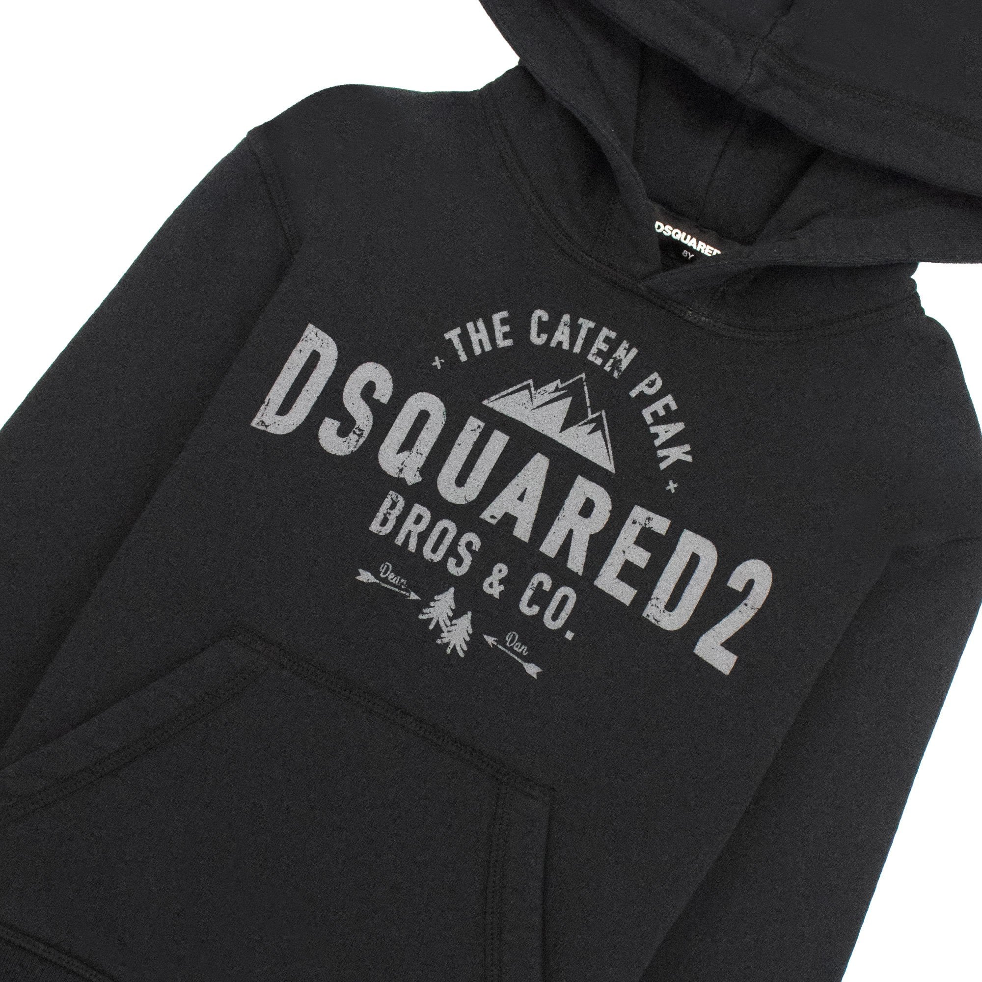 Dsqaured2 Kids The Caten Peak Hoodied Sweatshirt Black
