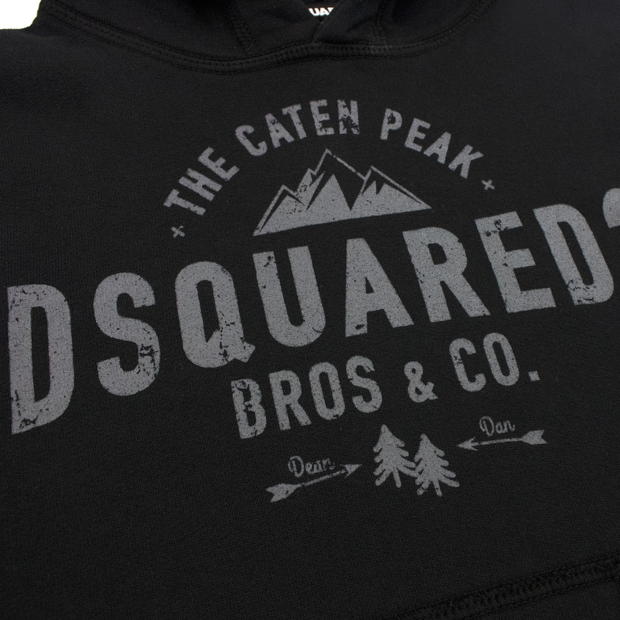 Dsqaured2 Kids The Caten Peak Hoodied Sweatshirt Black