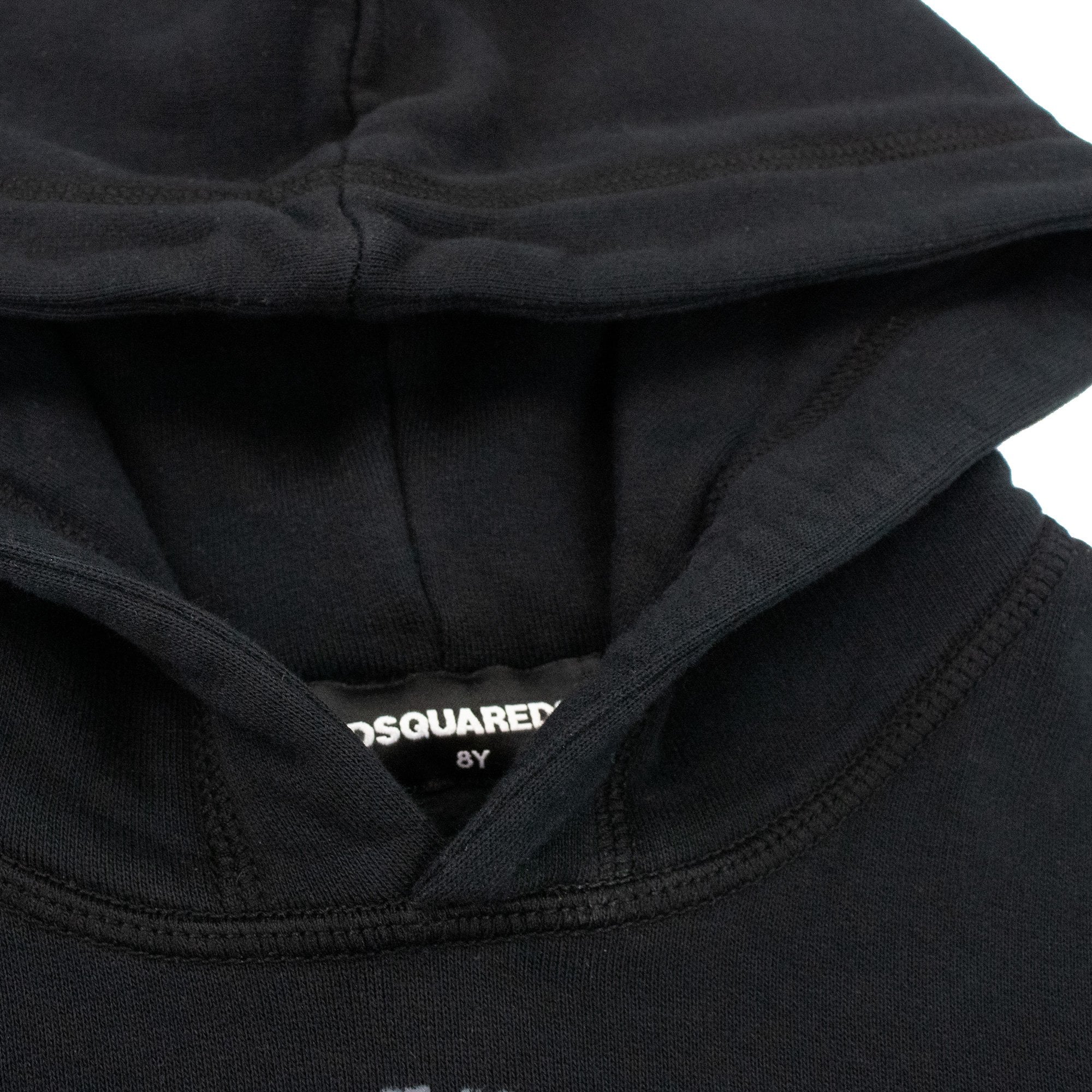 Dsqaured2 Kids The Caten Peak Hoodied Sweatshirt Black