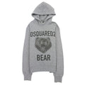 Dsqaured2 Kids Bear Printed Hoodied Sweatshirt Dark Grey