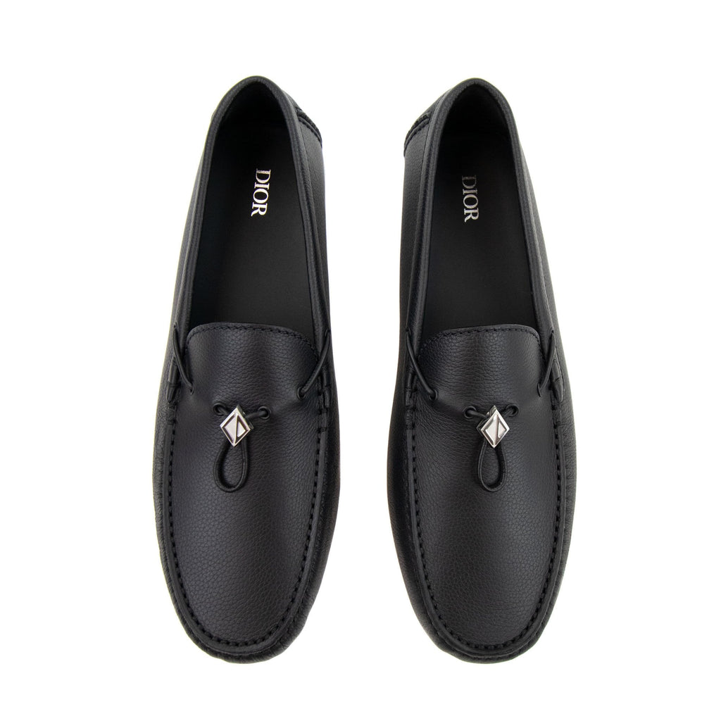 Christian Dior Odeon Driver Grained Calfskin Loafer Black 900