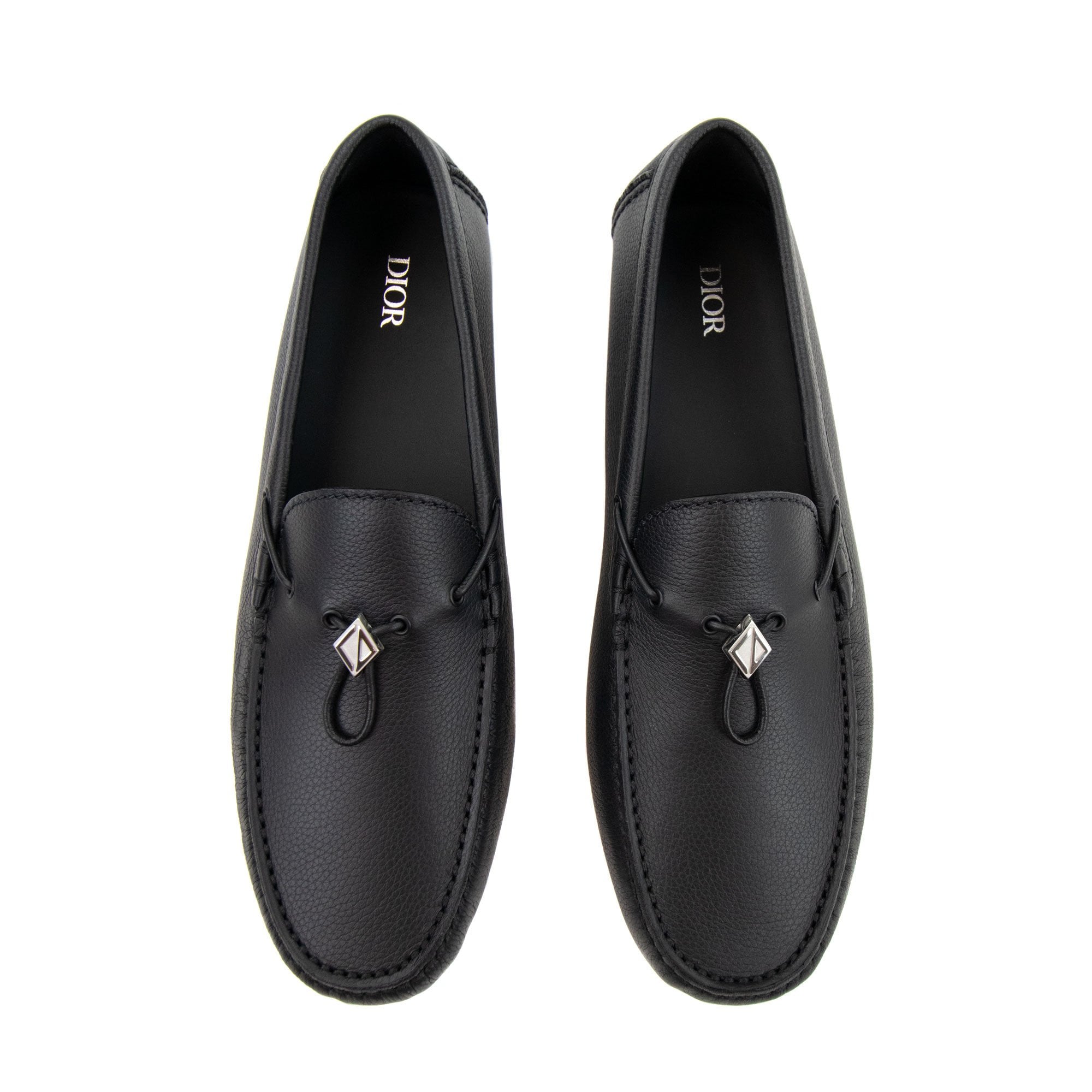 Christian Dior Odeon Driver Grained Calfskin Loafer Black 900