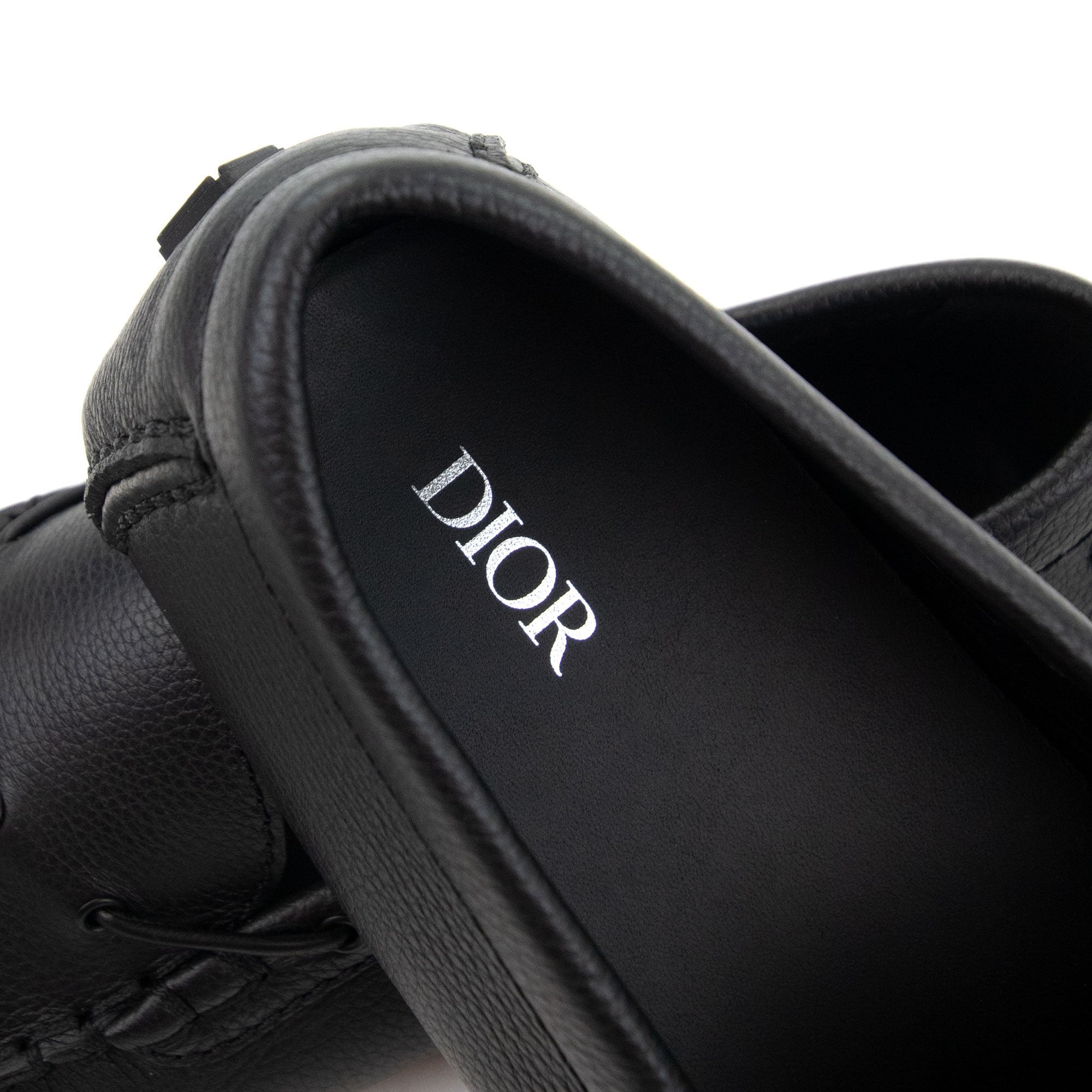 Christian Dior Odeon Driver Grained Calfskin Loafer Black 900